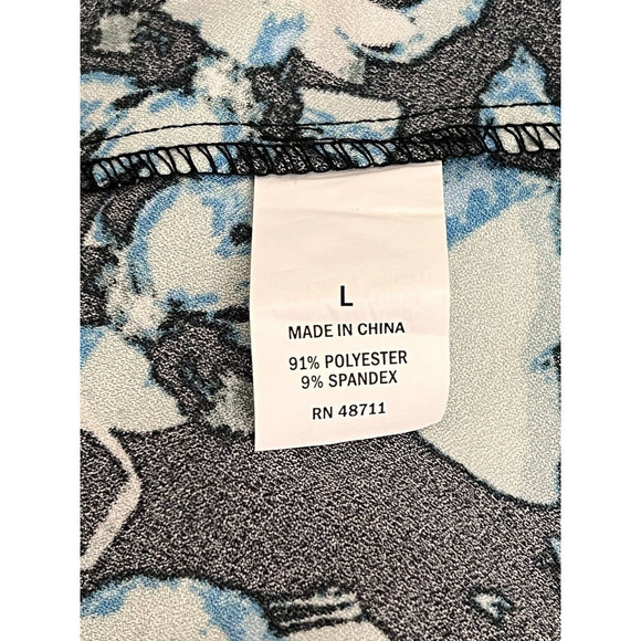 Ophelia Roe Floral Button Front Puff Short Sleeves Midi Dress Size L - Picture 6 of 16